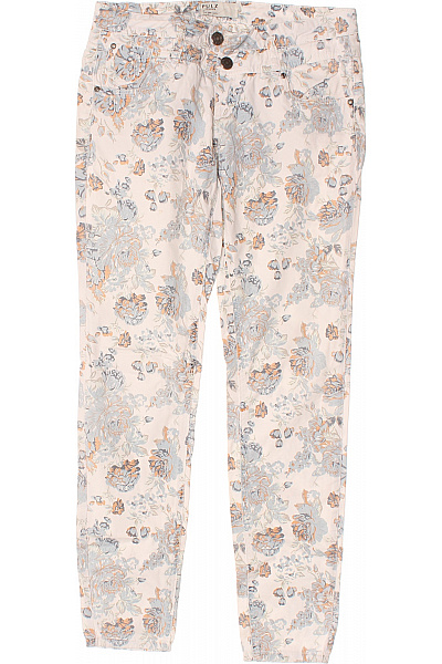 PULZ JEANS Dámské bavlněné květované kalhoty s potiskem pohodlné ležérní rovné Vel. 28 | PULZ JEANS | obrázek 2