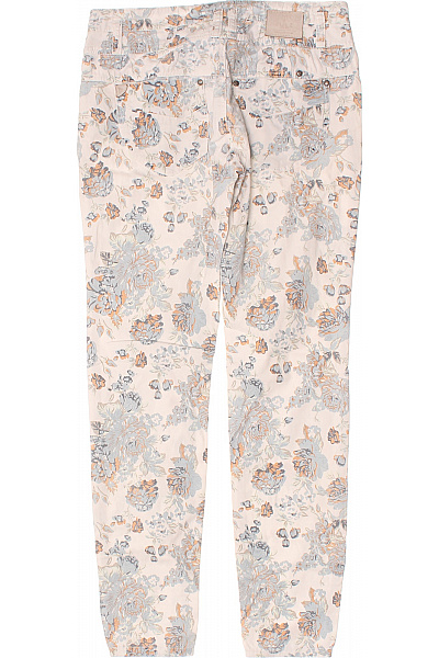 PULZ JEANS Dámské bavlněné květované kalhoty s potiskem pohodlné ležérní rovné Vel. 28 | PULZ JEANS | obrázek 3