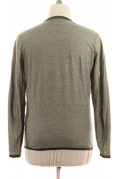 ONLY & SONS Pánské bavlněné tričko dlouhý rukáv šedé diagonální textura basic Velikost L | ONLY & SONS | obrázek 2