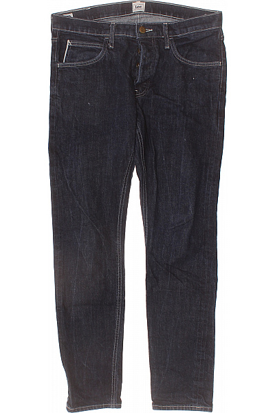 Lee  Pánské Tmavě Modré Džíny Rovné Kapsy Knoflíky Klasické Vel. 32/32