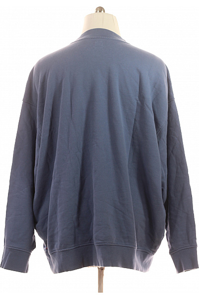 LEVIS Pánská modrá mikina bez kapuce s dlouhým rukávem přes hlavu s potiskem streetwear Velikost 4XL | LEVIS | obrázek 2