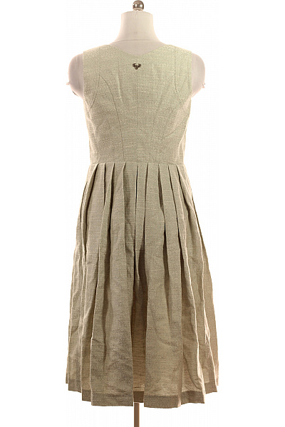 Trachtenmanufaktur Dirndl lněné béžové midi na ramínka vintage Vel. 42 | Trachtenmanufaktur | obrázek 3