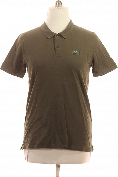 VERSACE Pánské khaki polo tričko krátký rukáv jednobarevné basic Vel. 2xl | VERSACE | obrázek 2