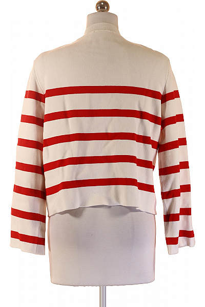 VERSACE Dámský pruhovaný pulovr bílý červený pletený přes hlavu Vel. xs | VERSACE | obrázek 2