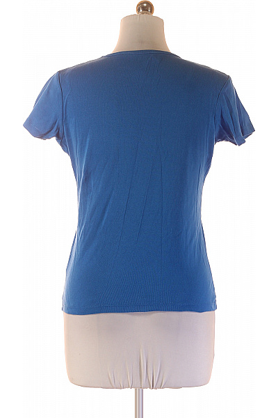 SWITCHER Dámské modré tričko s krátkým rukávem basic kulatý výstřih Vel. xl | SWITCHER | obrázek 2