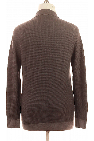 Lorenzoni Pánské Hnědé V-výstřih Dlouhý Rukáv Waffle Svetr Elegantní Vel. L | Lorenzoni | obrázek 2