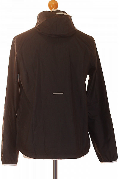 asics Pánská černá polyesterová běžecká bunda sportovní lehká větrovka se zipem Velikost L | asics | obrázek 2