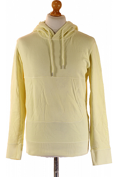 C.P.COMPANY Bavlněná žlutá jednobarevná mikina s kapucí přes hlavu streetwear Vel. s | C.P.COMPANY | obrázek 2