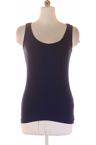 ATMOSPHERE Dámské bavlněné tílko basic tmavě modré jednobarevné bez rukávů Velikost 38 | ATMOSPHERE | obrázek 2
