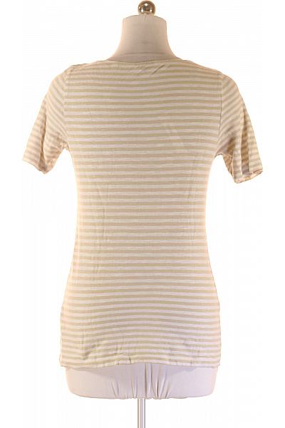 Marc O´Polo Dámské bavlněné tričko béžové pruhované s krátkým rukávem basic Vel. l | Marc O´Polo | obrázek 3