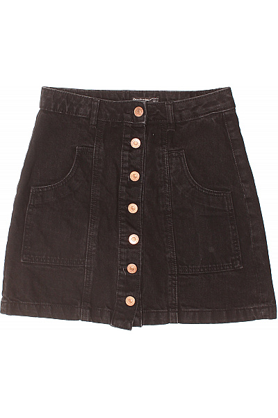 Džínová  Sukně Černá STRADIVARIUS Vel. 34