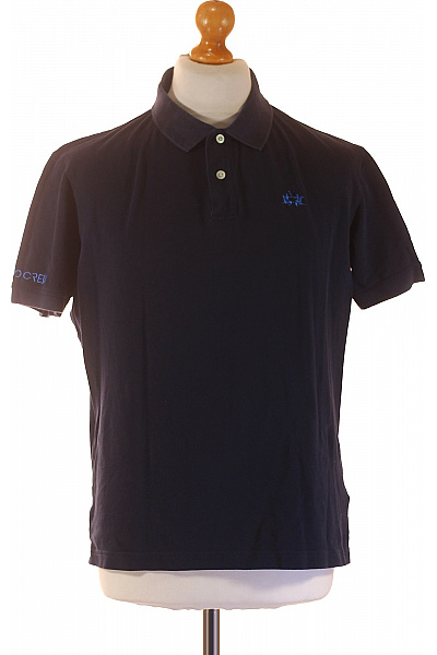 La Martina Pánské bavlněné tmavě modré polo tričko s krátkým rukávem a výšivkou Vel. L | La Martina | obrázek 2