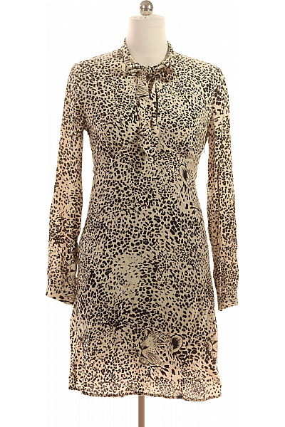 LIU JO Viskózové šaty košilové zvířecí vzor s dlouhým rukávem mini elegantní letní Velikost 38 | LIU JO | obrázek 2