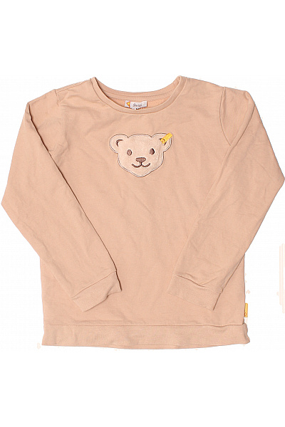 Steiff Dětská dívčí chlapecká mikina béžová s medvídkem výšivka dlouhý rukáv Velikost 122 | Steiff | obrázek 2