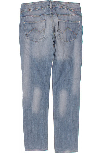 MANGO Dámské modré džíny Lizzy rovné seprané strečové klasické s kapsami Vel. 36 | MANGO | obrázek 2