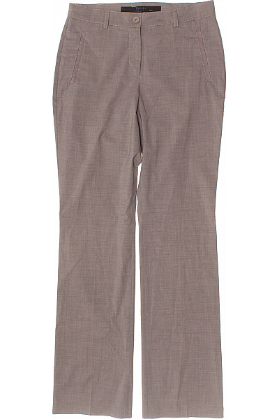 Escada Dámské Bavlněné Oblekové Kalhoty Rovné Elegantní Business S Kapsami Vel. 38