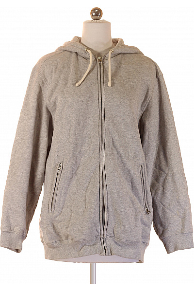 Filippa K. Dámská Bavlněná šedá Mikina S Kapucí A Zipem Prodloužená Vel. S