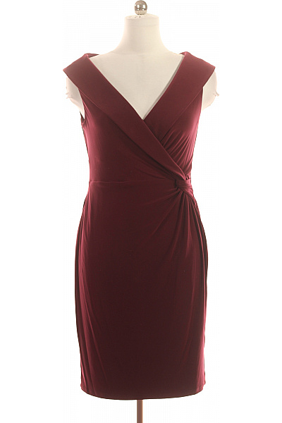Ralph Lauren Pouzdrové šaty vínové zavinovací elegantní koktejlové krátké jednobarevné Vel. 10 | Ralph Lauren | obrázek 2