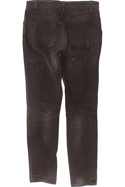 CLOSED Dámské černé seprané džíny skinny s nášivkami a dírami Velikost 26 | CLOSED | obrázek 2