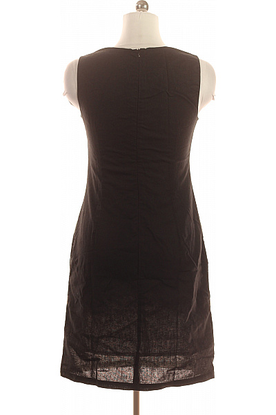 APART Lněné šaty pouzdrové krátké letní pruhované svislé jednoduché denní Vel. 38 | APART | obrázek 3