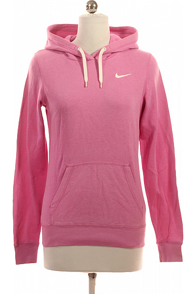 Nike Dámská růžová mikina s kapucí a klokaní kapsou přes hlavu Vel. xs | Nike | obrázek 2