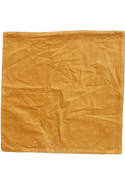 HM  Povlak Polštář žlutý Samet Mačkaný Obdélníkový Bytový Textil Vel. 50X50