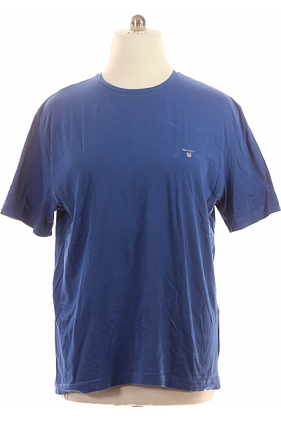 GANT Pánské Modré Tričko S Krátkým Rukávem Basic S Výšivkou Velikost 2XL