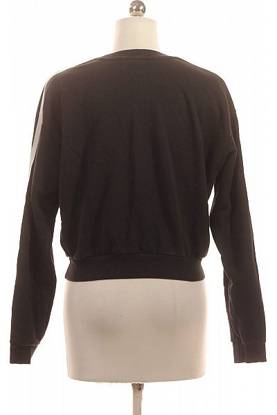 ADIDAS Dámská černá crop mikina s dlouhým rukávem a pruhy Velikost 34/36 | ADIDAS | obrázek 3