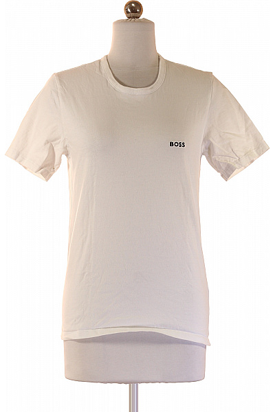 Hugo Boss Dámské bílé tričko s krátkým rukávem a nápisem basic Vel. m | Hugo Boss | obrázek 2