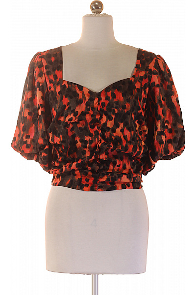 Dámská halenka s krátkým rukávem a potiskem oranžová Velikost XS | Unimoda | obrázek 2