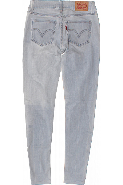 Dámské světle modré strečové skinny džíny seprané Velikost 26 | Unimoda | obrázek 2