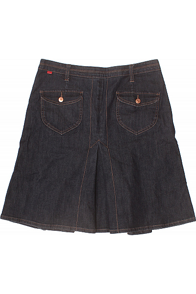 Jackpot Dámská tmavě modrá džínová áčková sukně ke kolenům s kapsami Velikost 36 | Jackpot | obrázek 3