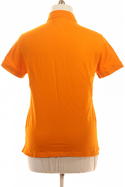 TOMMY HILFIGER Polo tričko oranžové jednobarevné s límečkem basic s krátkým rukávem Vel. l | TOMMY HILFIGER | obrázek 3