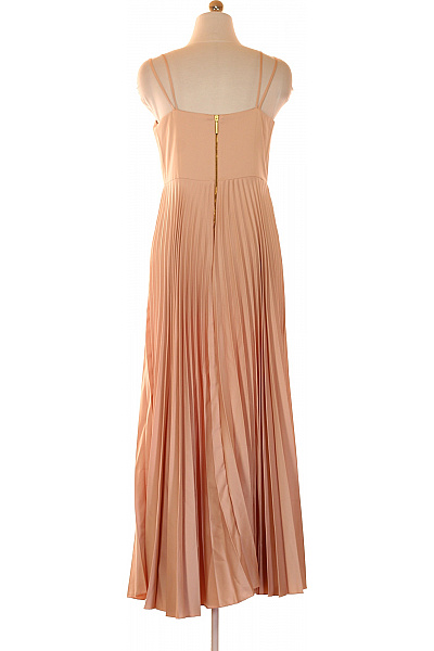 Closet Dámské dlouhé šaty na ramínka pastelové plisované elegantní Vel. UK 10 | Closet | obrázek 2