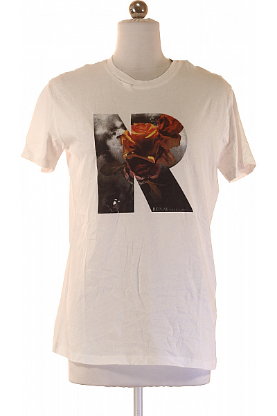 REPLAY Dámské Tričko S Krátkým Rukávem A Potiskem Květin Vel. S