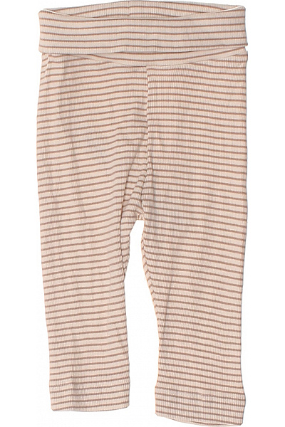 HM  Dětské Kojenecké Kalhoty Rebrované Pruhované Béžové Hnědé Vel. 68