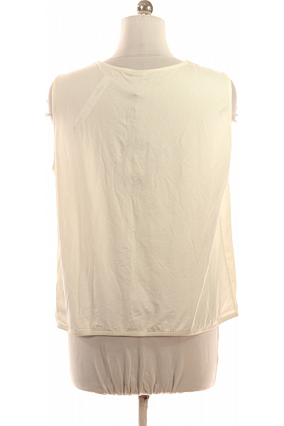 RABE Dámská halenka krémová bez rukávů volná elegantní letní lesklá Velikost 44 | RABE | obrázek 3