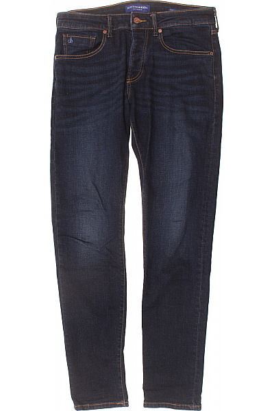 Scotch & Soda Pánské Tmavě Modré Džíny Rovné Kapsy Na Knoflíky Klasické Velikost 32/34