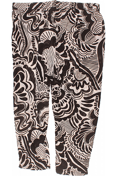 VIA APPIA DUE Dámské volnočasové kalhoty černo-bílé potisk volné s gumou v pase Vel. XL | VIA APPIA DUE | obrázek 3