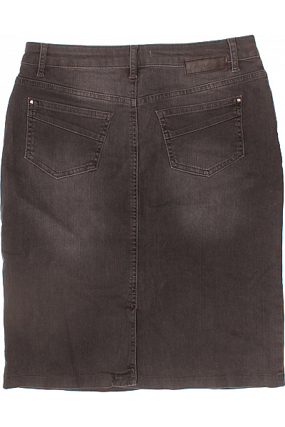 BETTY BARCLAY Bavlněná pouzdrová sukně tmavě šedá džínové ke kolenům s kapsami Velikost 36 | BETTY BARCLAY | obrázek 3