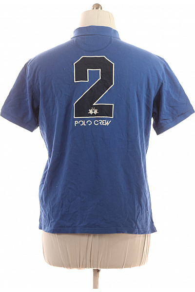 La Martina Pánské bavlněné modré polo tričko s krátkým rukávem a výšivkou Velikost xxl | La Martina | obrázek 3