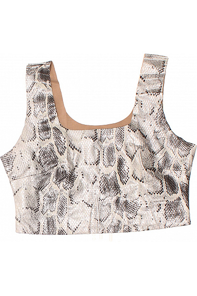 Dámský crop top s hranatým výstřihem a hadím vzorem Velikost S | Unimoda | obrázek 2