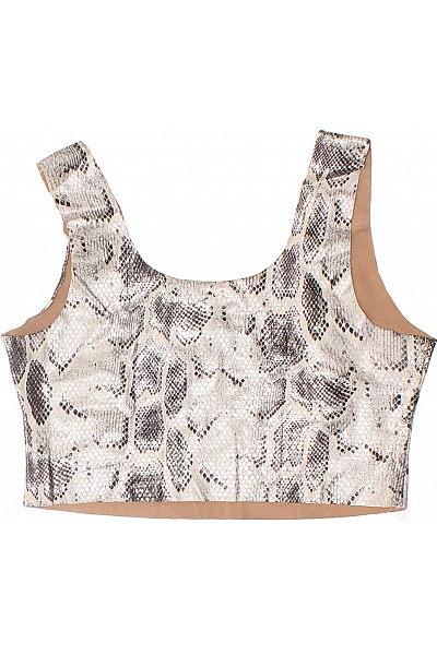 Dámský crop top s hranatým výstřihem a hadím vzorem Velikost S | Unimoda | obrázek 3