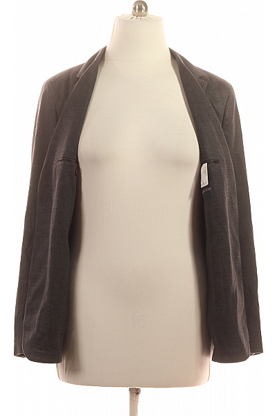 Duffel & Rums Pánské šedé polyesterové sako kárované ležérní na běžné nošení Vel. 52 | Duffel & Rums | obrázek 4