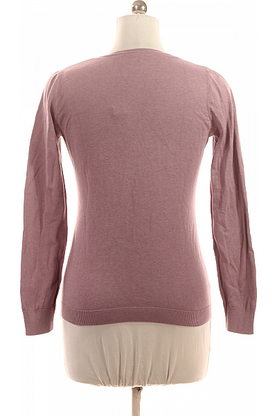 Esprit Dámský bavlněný pulovr růžový V-výstřih základní dlouhý rukáv Velikost l | Esprit | obrázek 3