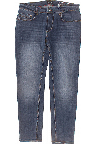 Hechter Pánské Džíny Modré Rovné Seprané Klasické S Kapsami Vel. 33/30