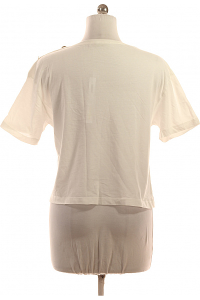 Rinascimento Dámské bílé tričko s krátkým rukávem a ozdobnými knoflíky Velikost m | Rinascimento | obrázek 3