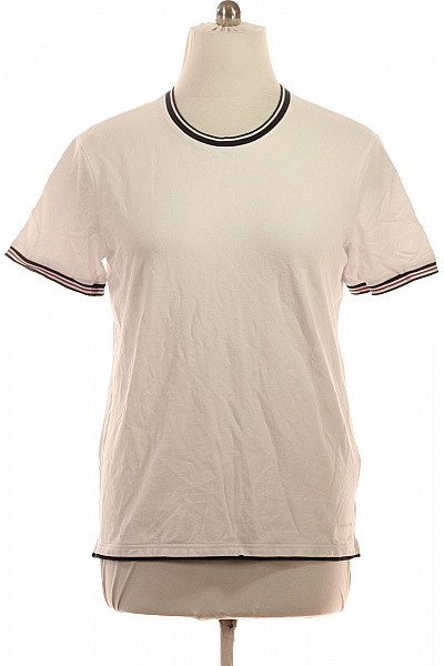 CROSS Pánské bílé tričko s krátkým rukávem a pruhy Velikost XL | CROSS | obrázek 2