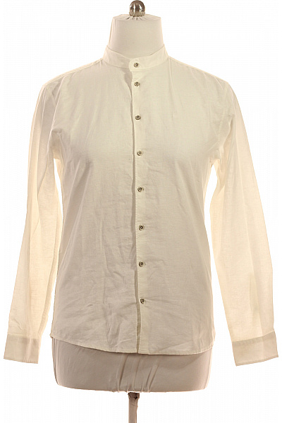 NO EXCESS Pánská bílá košile dlouhý rukáv se stojáčkem ležérní Vel. L | NO EXCESS | obrázek 2