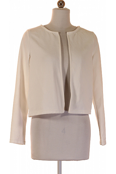 VILA Dámský Bílý Kardigan Propínací žebrovaný Elegantní Jarní Vel. S